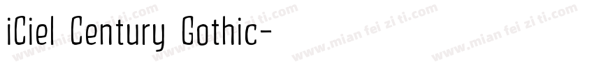 iCiel Century Gothic字体转换